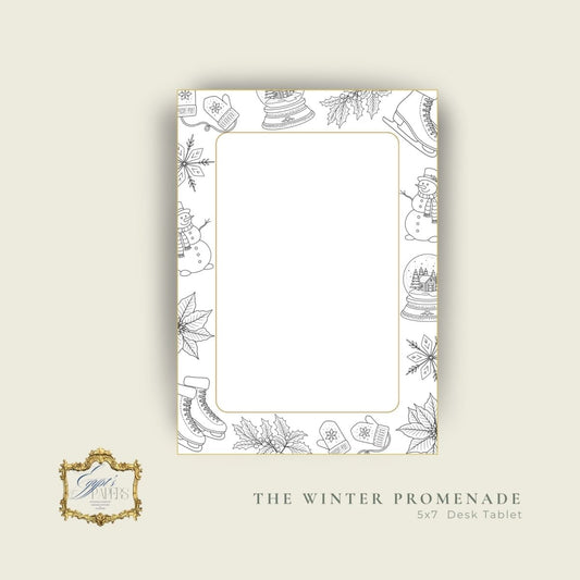 The Winter Promenade - A Holiday Coloring Desk Tablet and Page Marker KitEgypt’s Paper, Decoupage and Layered Art