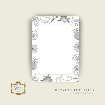 Decking the Halls - A Holiday Coloring Desk Tablet and Page Marker KitEgypt’s Paper, Decoupage and Layered Art