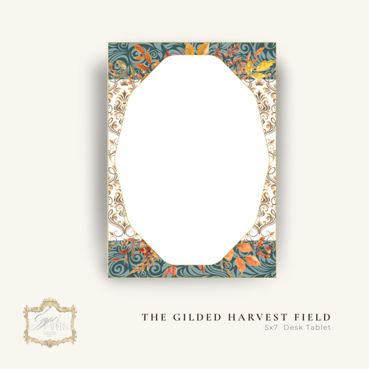 DESK COMPONENT EDITION VII: GILDED HARVEST FIELDEgypt’s Paper, Decoupage and Layered Art