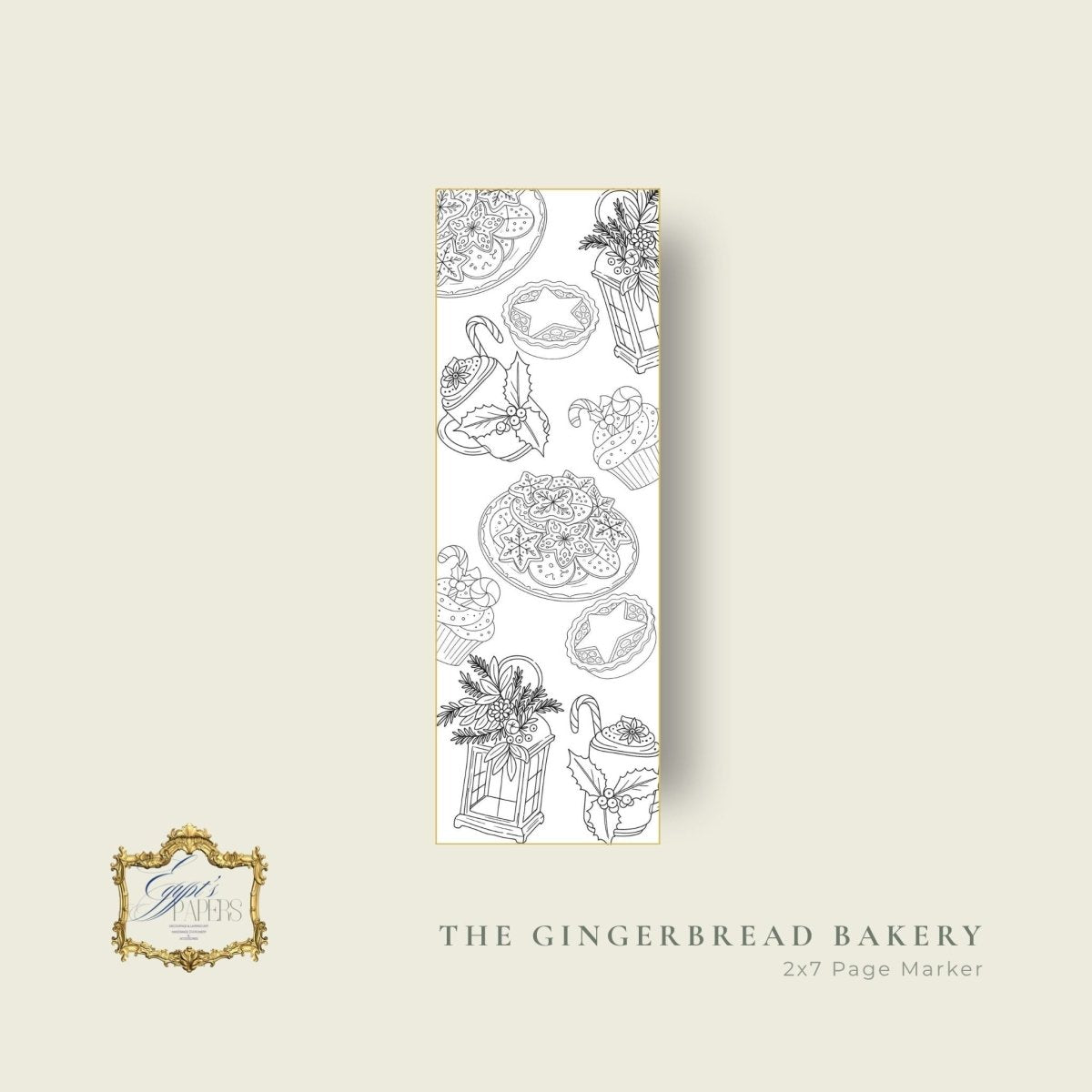 The Gingerbread Bakery - A Holiday Coloring Desk Tablet and Page Marker KitEgypt’s Paper, Decoupage and Layered Art